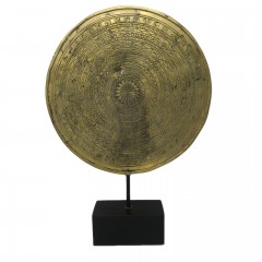 COIN ON STAND DECO BRONZE GOLD COLOR - DECOR OBJECTS